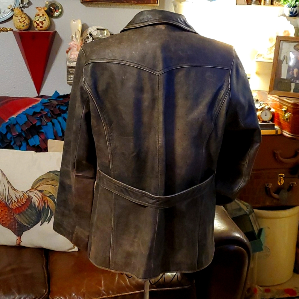 Womens leather coat
